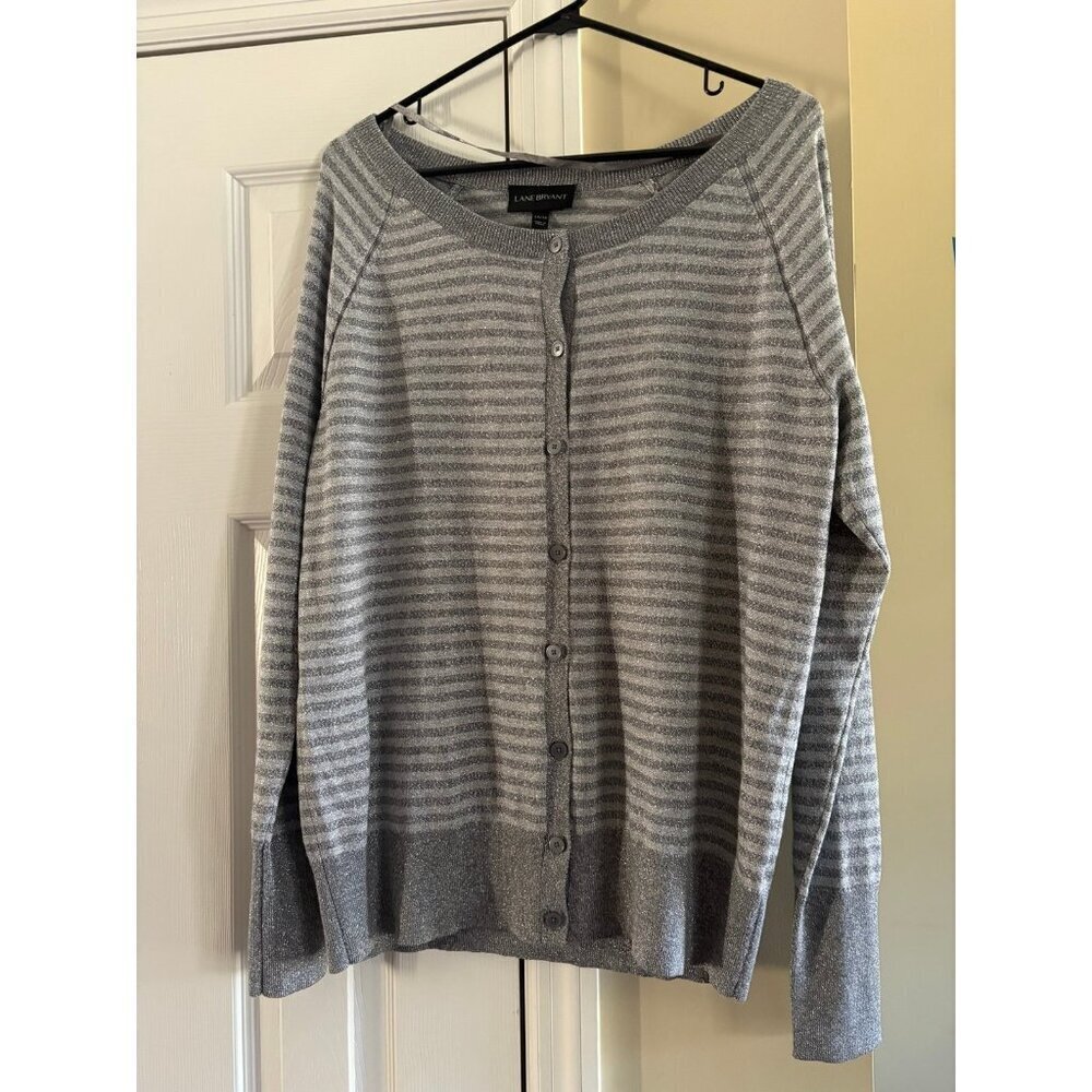 Lane Bryant Striped Cardigan